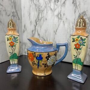Vintage Japanese 3pc Lusterware Kitchen Set